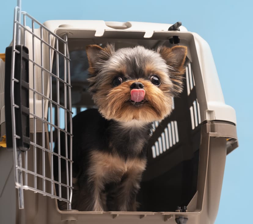 Forklift in warehouse